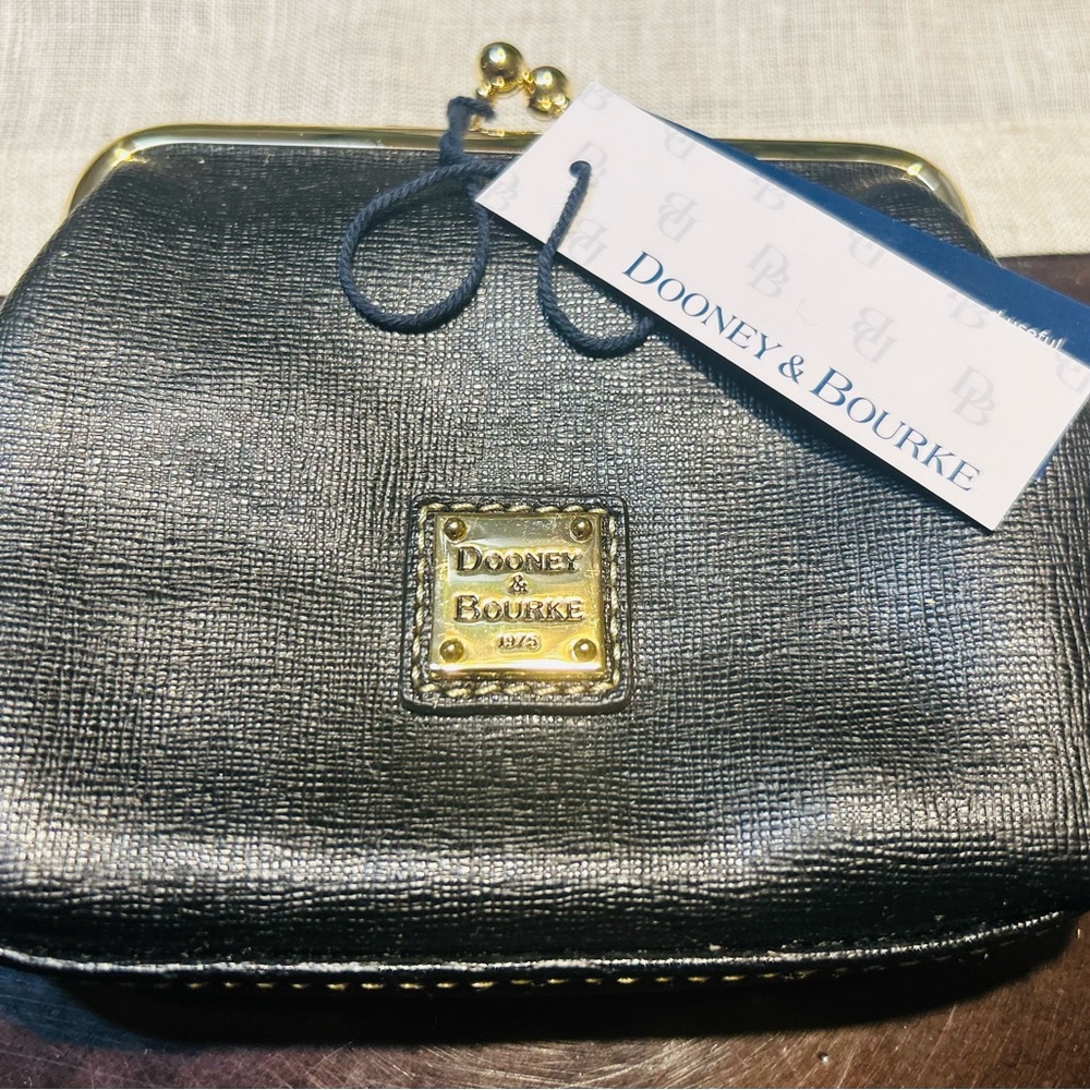 Dooney & Bourke Large Black Leather Women's Coin Purse